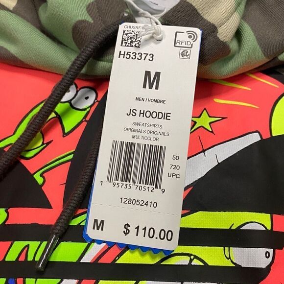 Adidas Originals x Jeremy Scott Mens size Medium Camouflage Hoodie H53373 NWT - Picture 11 of 11